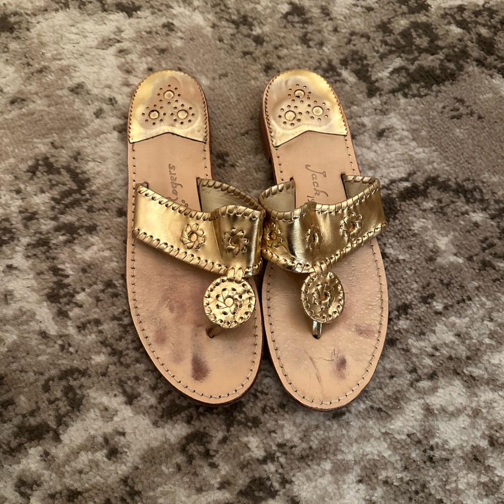 Jack Rogers Metallic Gold Sandals